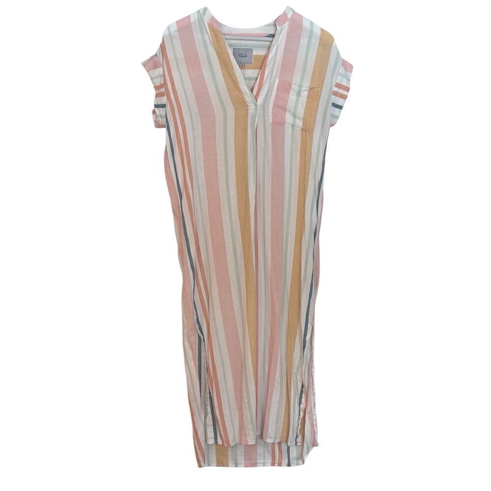 Rails Suri linen blend striped shirt dress size xs - Picture 3 of 12